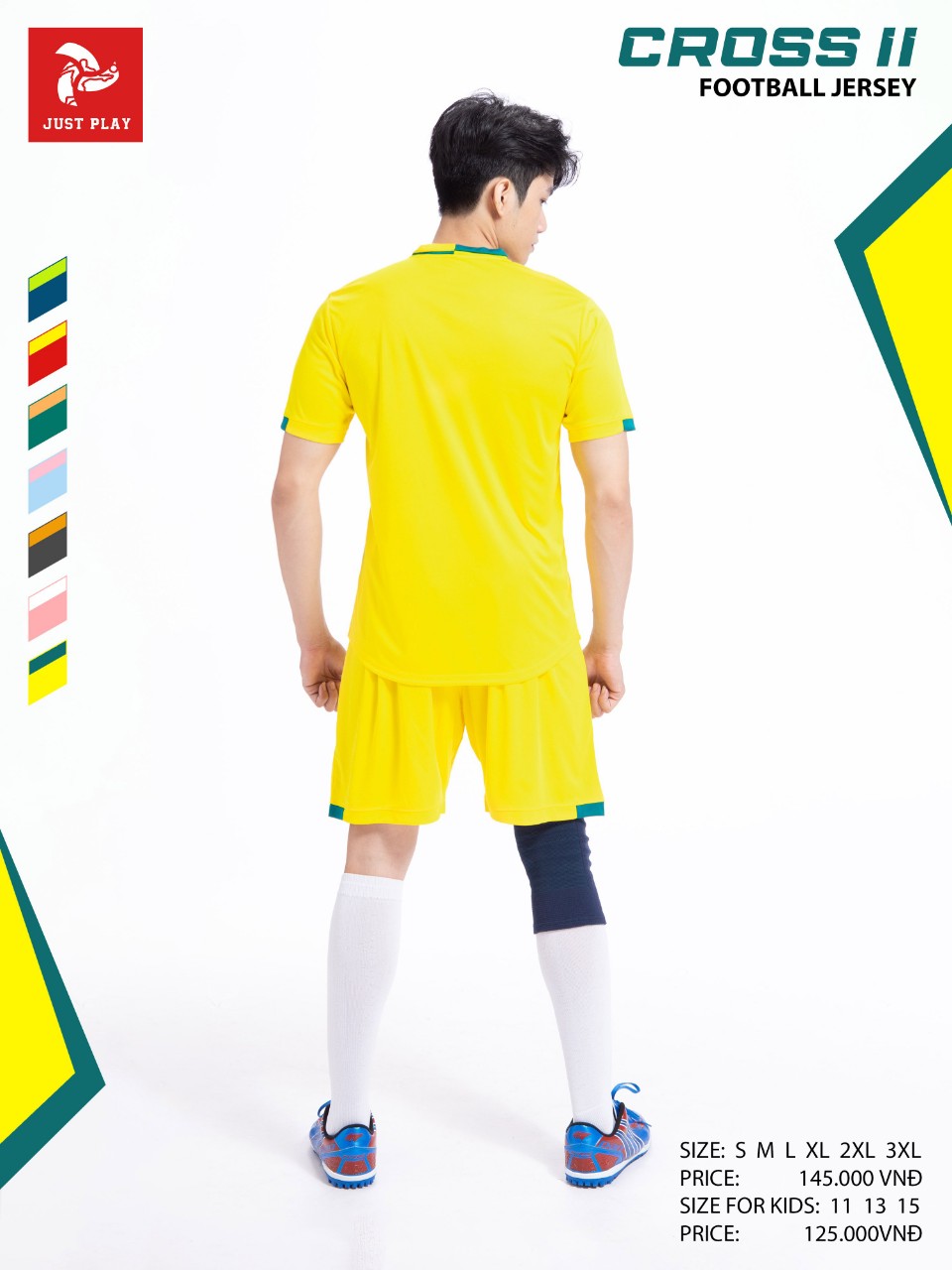 Bộ quần áo bóng đá Justplay Cross II – Màu Vàng (7) Bo quan ao bong da Justplay Cross II – Mau Vang 7