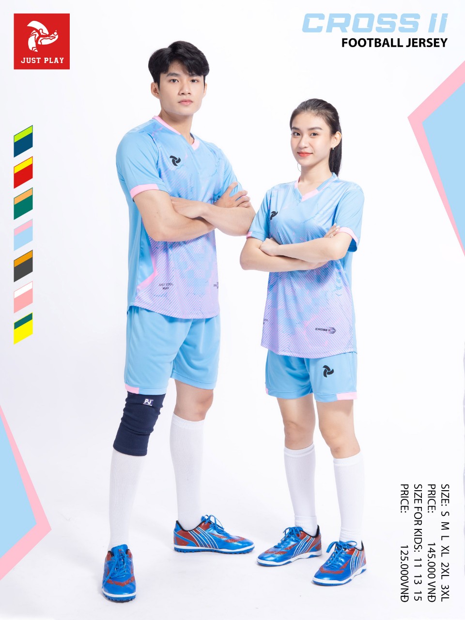 Bộ quần áo bóng đá Justplay Cross II – Xanh biển (3) Bo quan ao bong da Justplay Cross II – Xanh bien 3