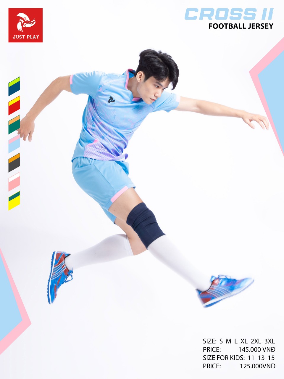 Bộ quần áo bóng đá Justplay Cross II – Xanh biển (6) Bo quan ao bong da Justplay Cross II – Xanh bien 6