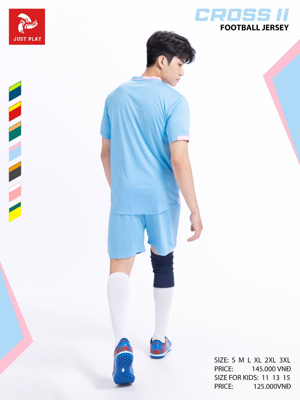 Bộ quần áo bóng đá Justplay Cross II – Xanh biển (7) Bo quan ao bong da Justplay Cross II – Xanh bien 7