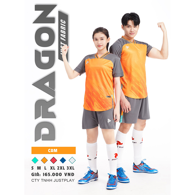 Bộ quần áo bóng đá Justplay Dragon Cam– Mẫu đẹp 2022 có size 3XL (1) Bo quan ao bong da Justplay Dragon Cam– Mau dep 2022 co size 3XL 1