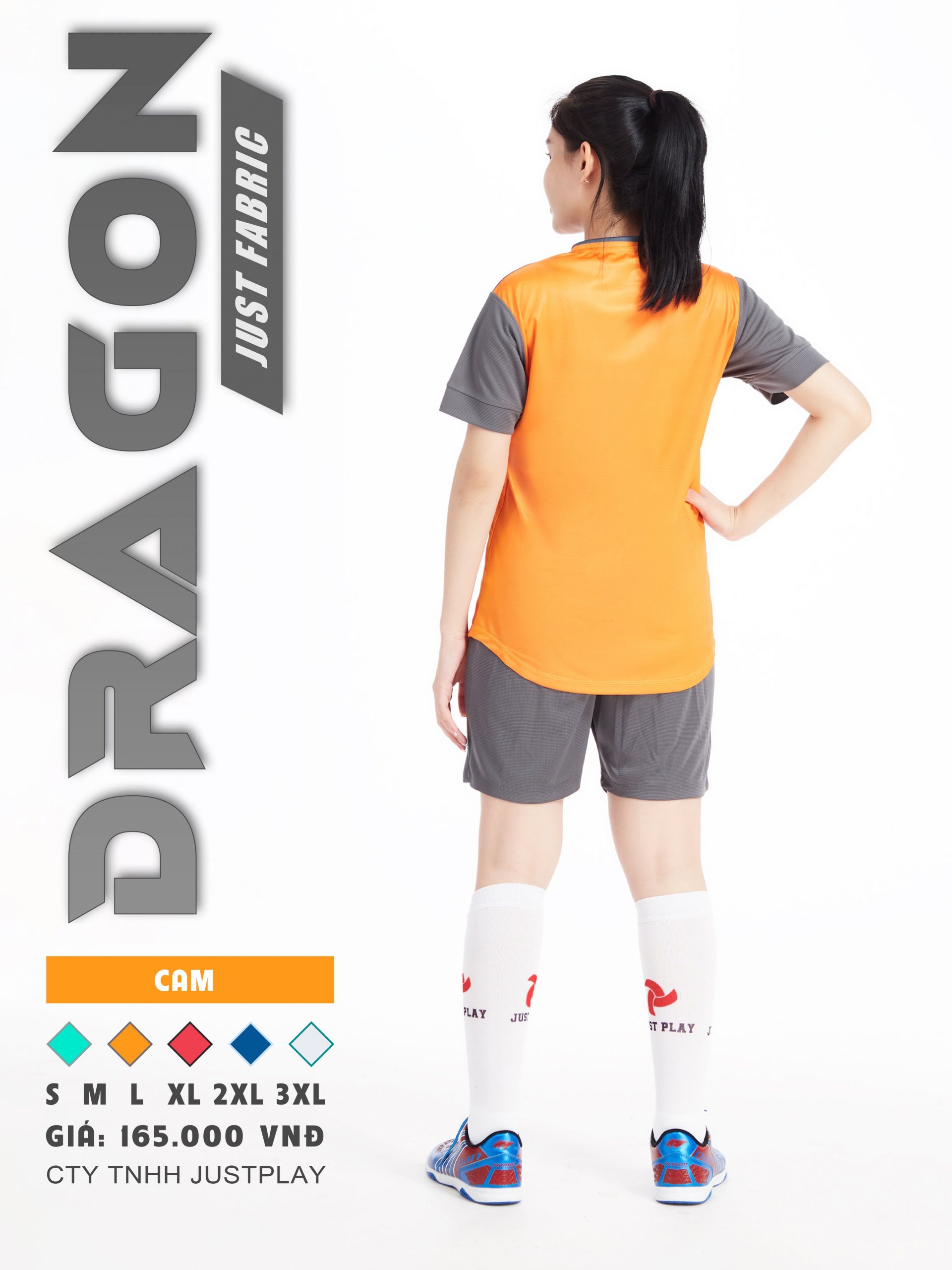 Bộ quần áo bóng đá Justplay Dragon Cam– Mẫu đẹp 2022 có size 3XL (5) Bo quan ao bong da Justplay Dragon Cam– Mau dep 2022 co size 3XL 5