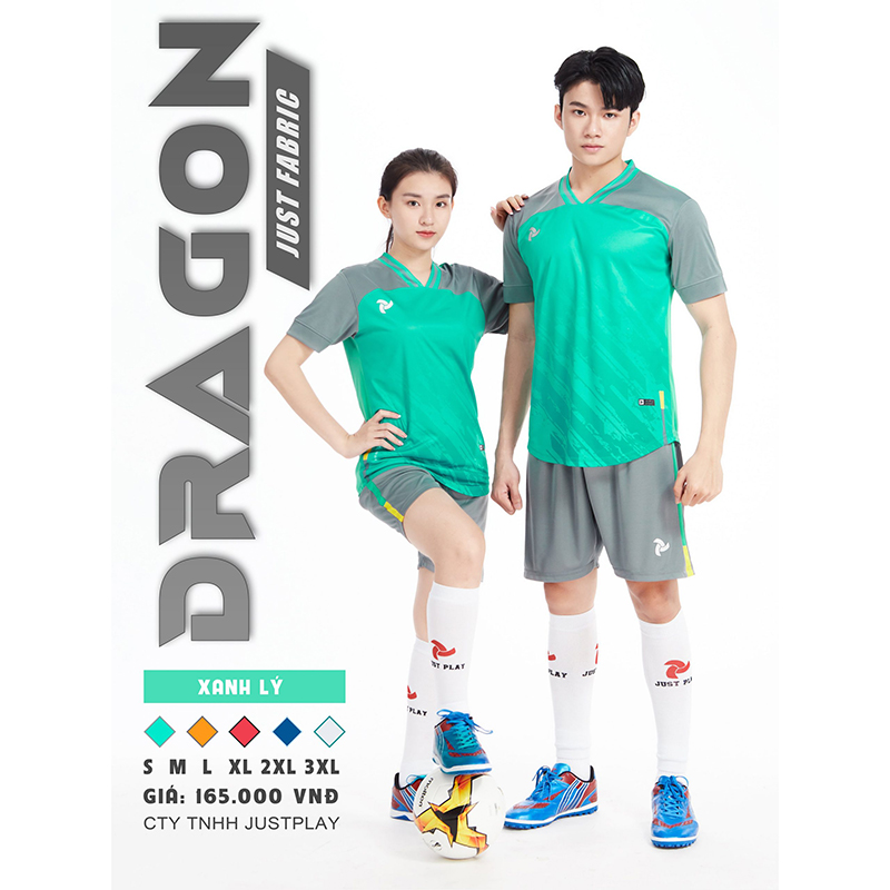 Bộ quần áo bóng đá Justplay Dragon Xanh lý – Mẫu đẹp 2022 có size 3XL (1) Bo quan ao bong da Justplay Dragon Xanh ly – Mau dep 2022 co size 3XL 1