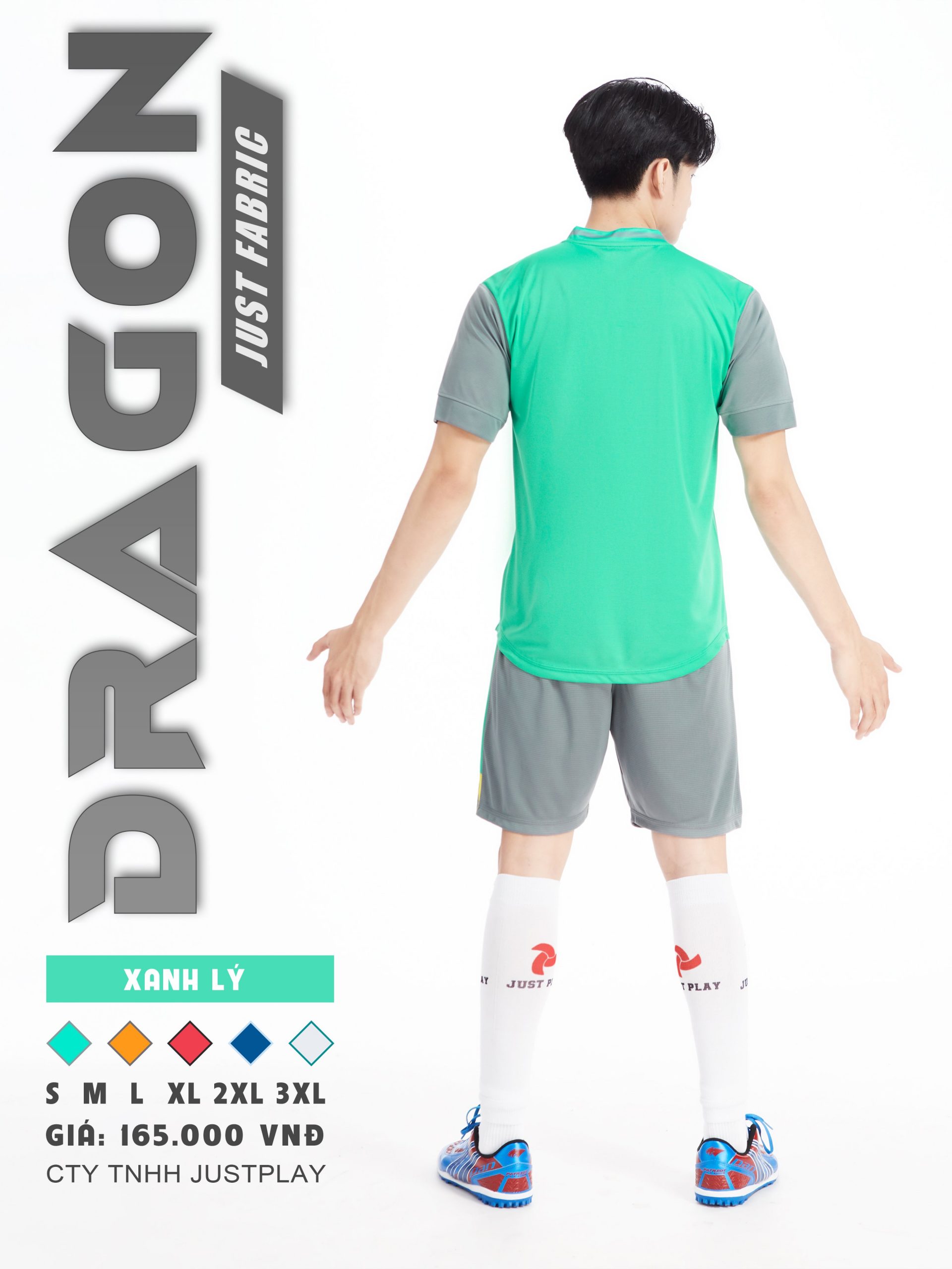 Bộ quần áo bóng đá Justplay Dragon Xanh lý – Mẫu đẹp 2022 có size 3XL (3) Bo quan ao bong da Justplay Dragon Xanh ly – Mau dep 2022 co size 3XL 3