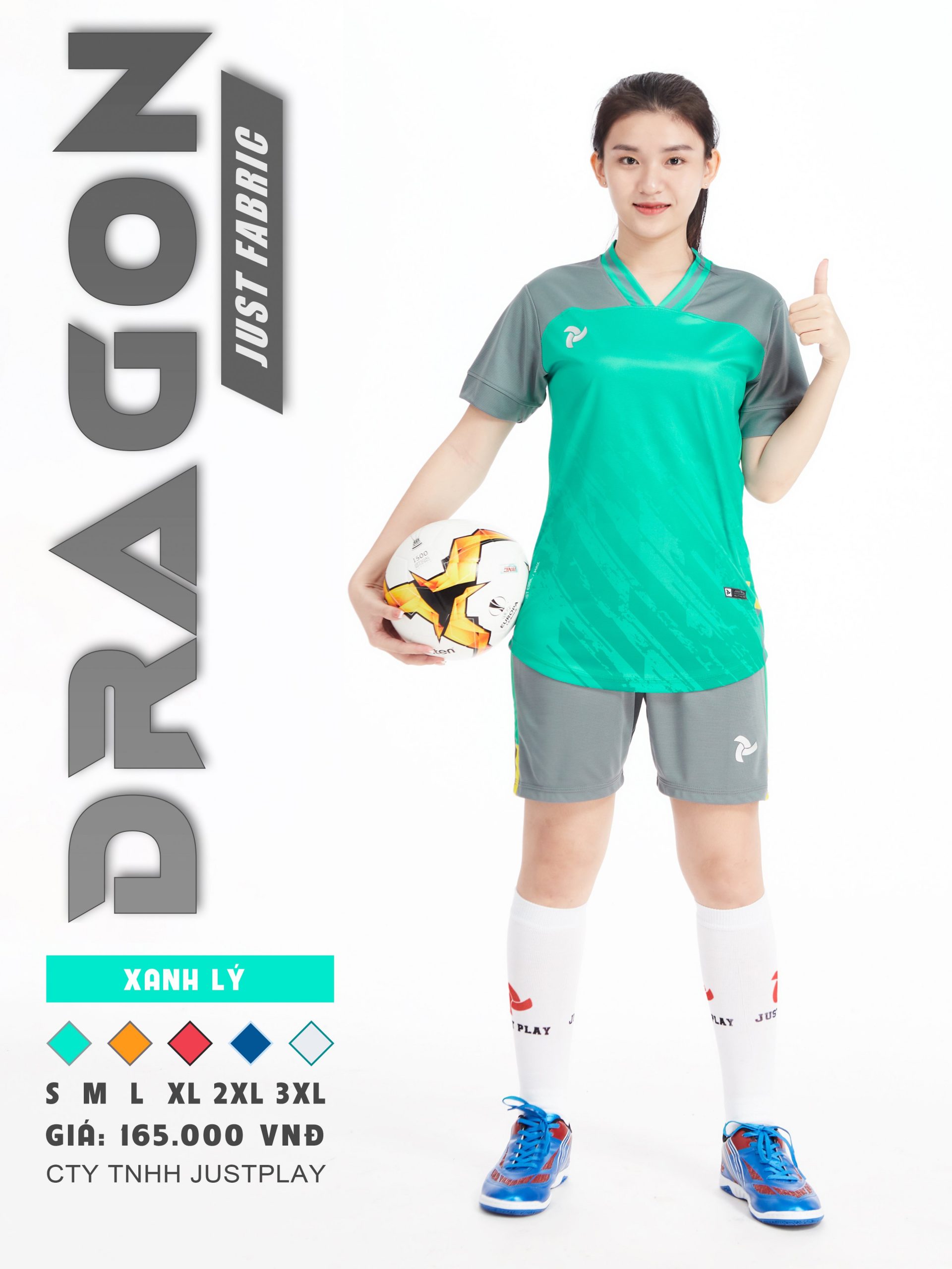 Bộ quần áo bóng đá Justplay Dragon Xanh lý – Mẫu đẹp 2022 có size 3XL (4) Bo quan ao bong da Justplay Dragon Xanh ly – Mau dep 2022 co size 3XL 4