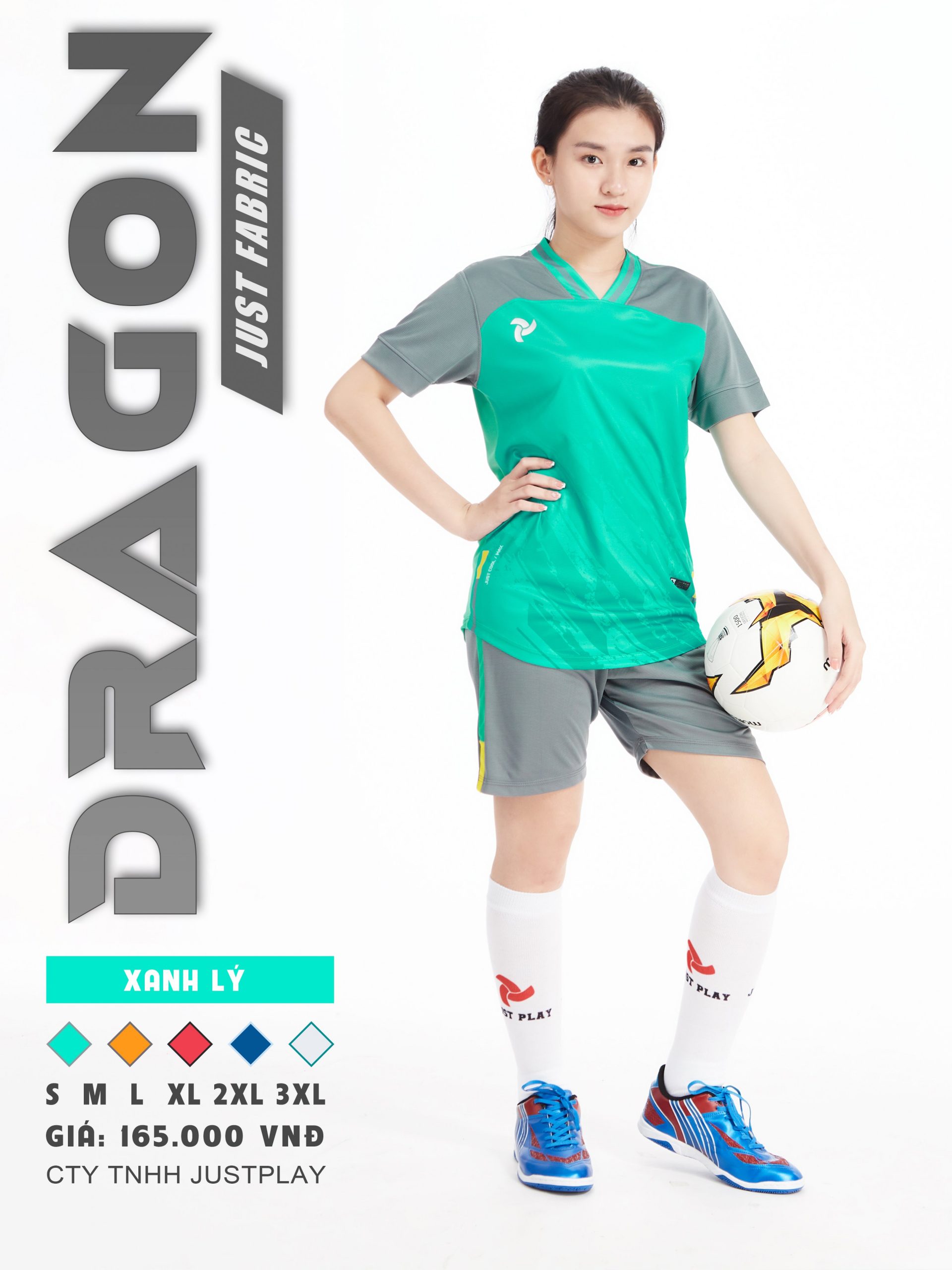 Bộ quần áo bóng đá Justplay Dragon Xanh lý – Mẫu đẹp 2022 có size 3XL (5) Bo quan ao bong da Justplay Dragon Xanh ly – Mau dep 2022 co size 3XL 5