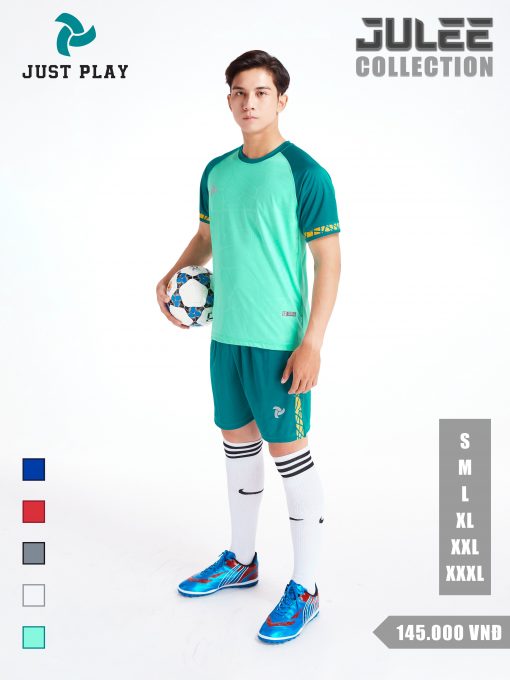 Bộ quần áo bóng đá Justplay Julee Xanh Ngọc 2022 (2) Bo quan ao bong da Justplay Julee Xanh Ngoc 2022 2