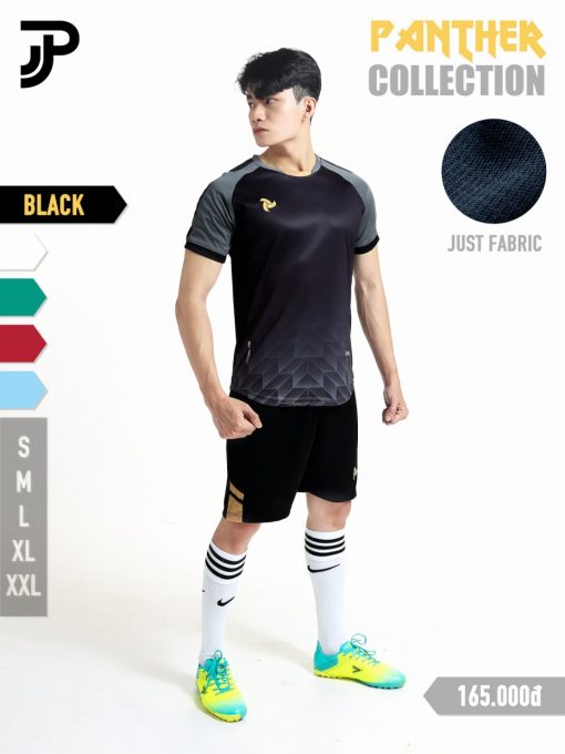 Bộ quần áo bóng đá Justplay Panther Đen 2022 – Chất vải J-lite cao cấp (2) Bo quan ao bong da Justplay Panther Den 2022 – Chat vai J lite cao cap 2