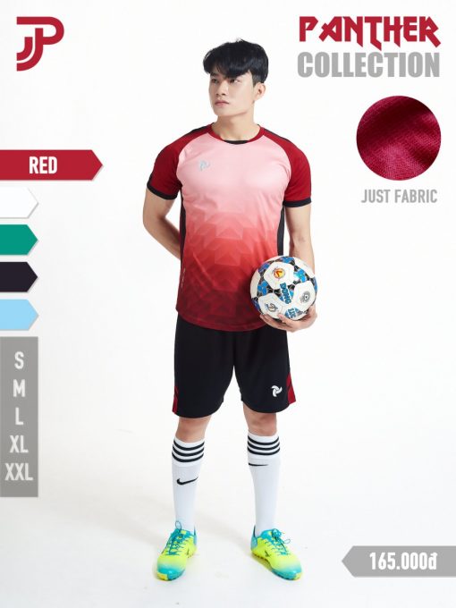 Bộ quần áo bóng đá Justplay Panther Đỏ 2022 – Chất vải J-lite cao cấp (4) Bo quan ao bong da Justplay Panther Do 2022 – Chat vai J lite cao cap 4