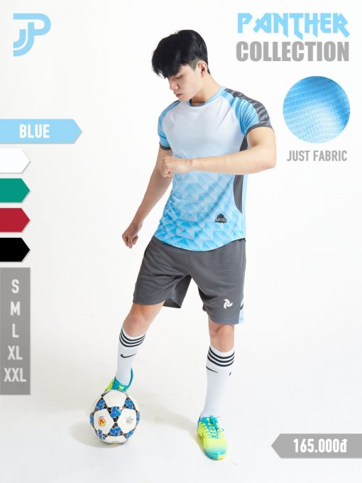 Bộ quần áo bóng đá Justplay Panther Xanh Da 2022 – Chất vải J-lite cao cấp (3) Bo quan ao bong da Justplay Panther Xanh Da 2022 – Chat vai J lite cao cap 3