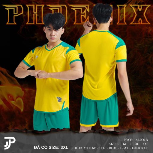 Bộ quần áo bóng đá Justplay Phoenix Vàng 2022 – Chất vải J-lite cao cấp (1) Bo quan ao bong da Justplay Phoenix Vang 2022 – Chat vai J lite cao cap 1