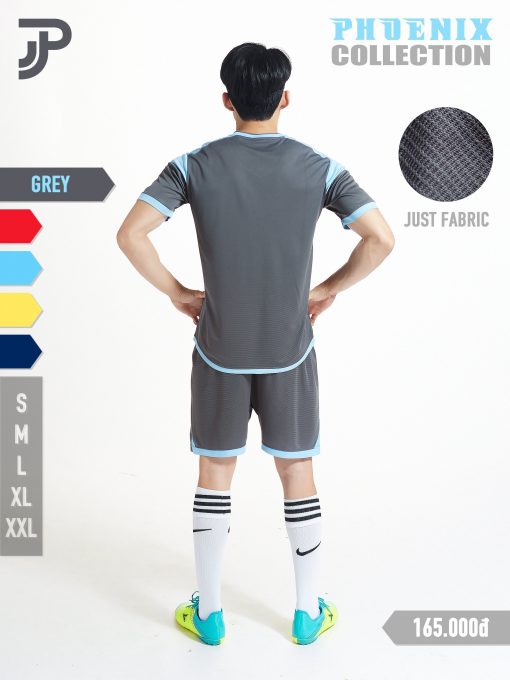 Bộ quần áo bóng đá Justplay Phoenix Xám 2022 – Chất vải J-lite cao cấp (2) Bo quan ao bong da Justplay Phoenix Xam 2022 – Chat vai J lite cao cap 2
