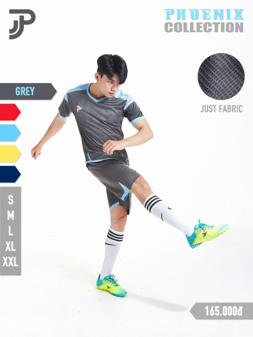 Bộ quần áo bóng đá Justplay Phoenix Xám 2022 – Chất vải J-lite cao cấp (3) Bo quan ao bong da Justplay Phoenix Xam 2022 – Chat vai J lite cao cap 3