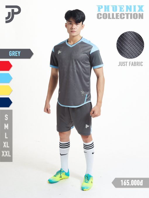 Bộ quần áo bóng đá Justplay Phoenix Xám 2022 – Chất vải J-lite cao cấp (5) Bo quan ao bong da Justplay Phoenix Xam 2022 – Chat vai J lite cao cap 5