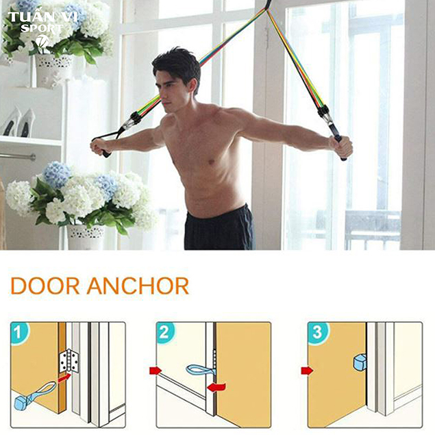 Dây ngũ sắc ,kháng lực tập gym thể hình đa năng tại nhà, văn phòng (1) Day ngu sac khang luc tap gym the hinh da nang tai nha van phong 1