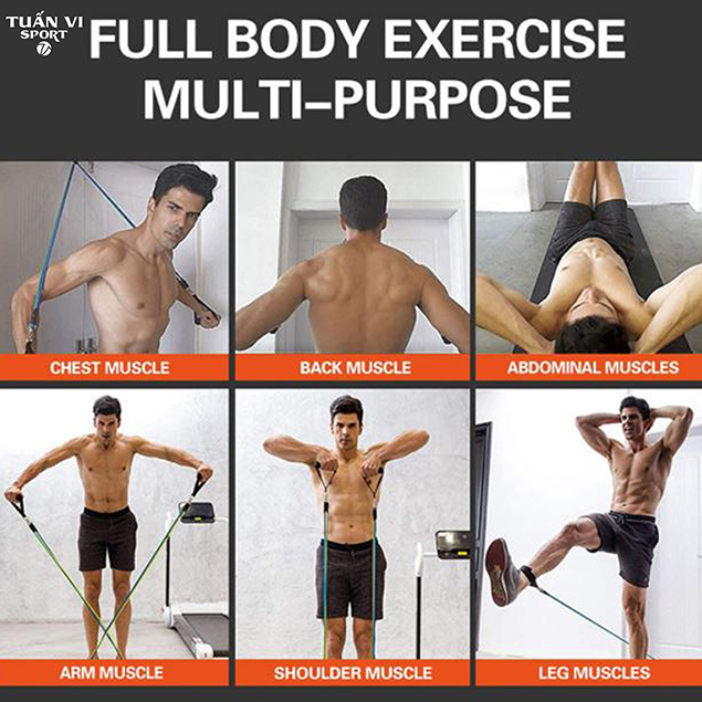 Dây ngũ sắc ,kháng lực tập gym thể hình đa năng tại nhà, văn phòng (2) Day ngu sac khang luc tap gym the hinh da nang tai nha van phong 2