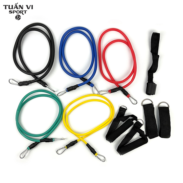 Dây ngũ sắc ,kháng lực tập gym thể hình đa năng tại nhà, văn phòng (3) Day ngu sac khang luc tap gym the hinh da nang tai nha van phong 3