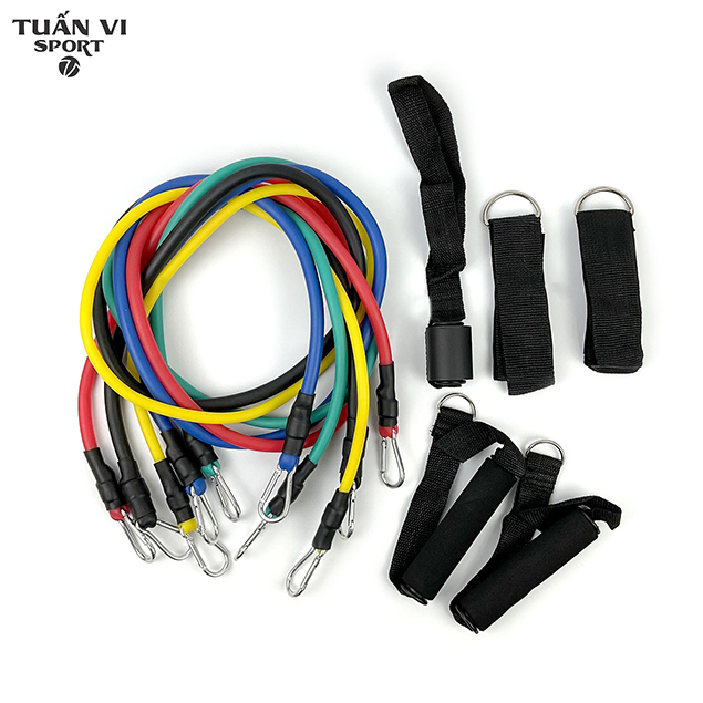 Dây ngũ sắc ,kháng lực tập gym thể hình đa năng tại nhà, văn phòng (4) Day ngu sac khang luc tap gym the hinh da nang tai nha van phong 4