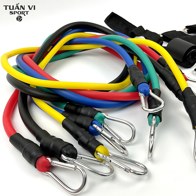 Dây ngũ sắc ,kháng lực tập gym thể hình đa năng tại nhà, văn phòng (6) Day ngu sac khang luc tap gym the hinh da nang tai nha van phong 6